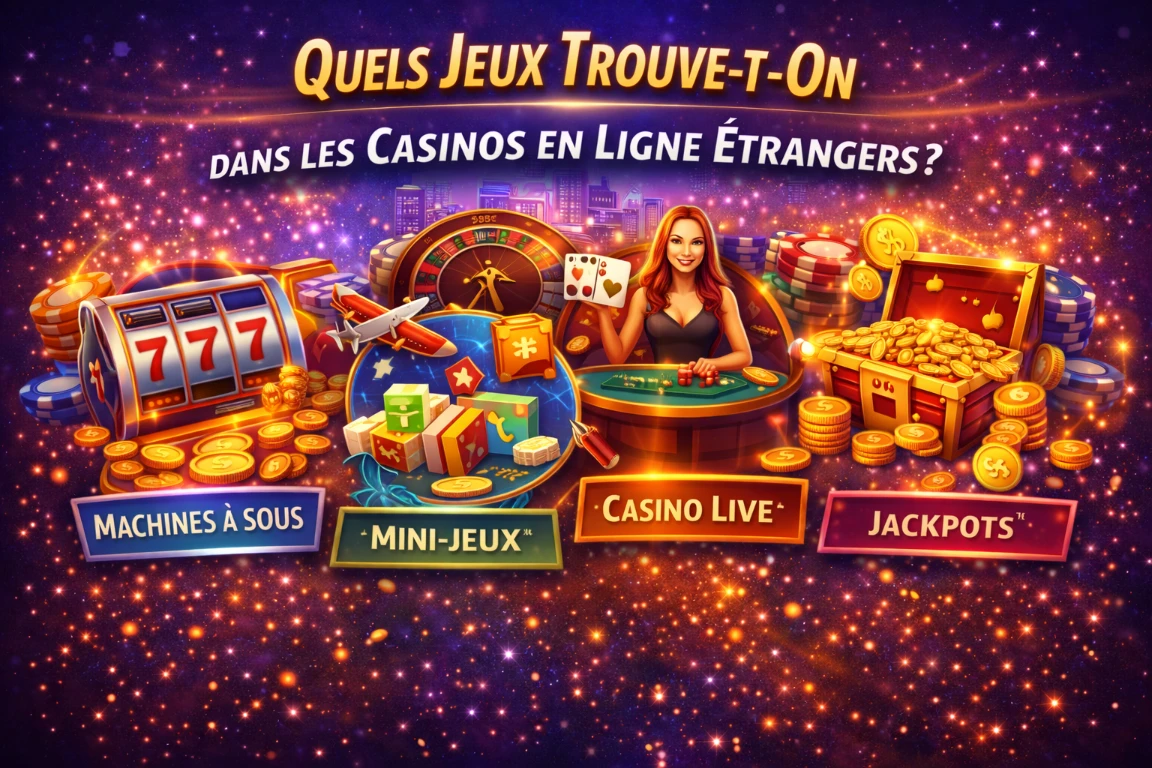 Quels Jeux Trouve-t-On dans les Casinos en Ligne Étrangers?